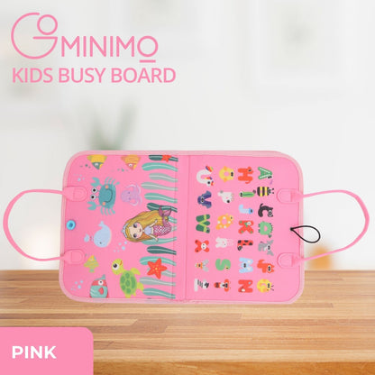 GOMINIMO Kids Busy Board Learning Toys (Pink) GO-BB-101-BF