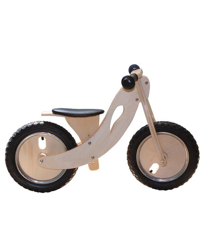 Wooden Balance Bike for Kids Toddler Child 2-6 yr Training Ride Bike Natural Wood with Hand  grip rubber tyres