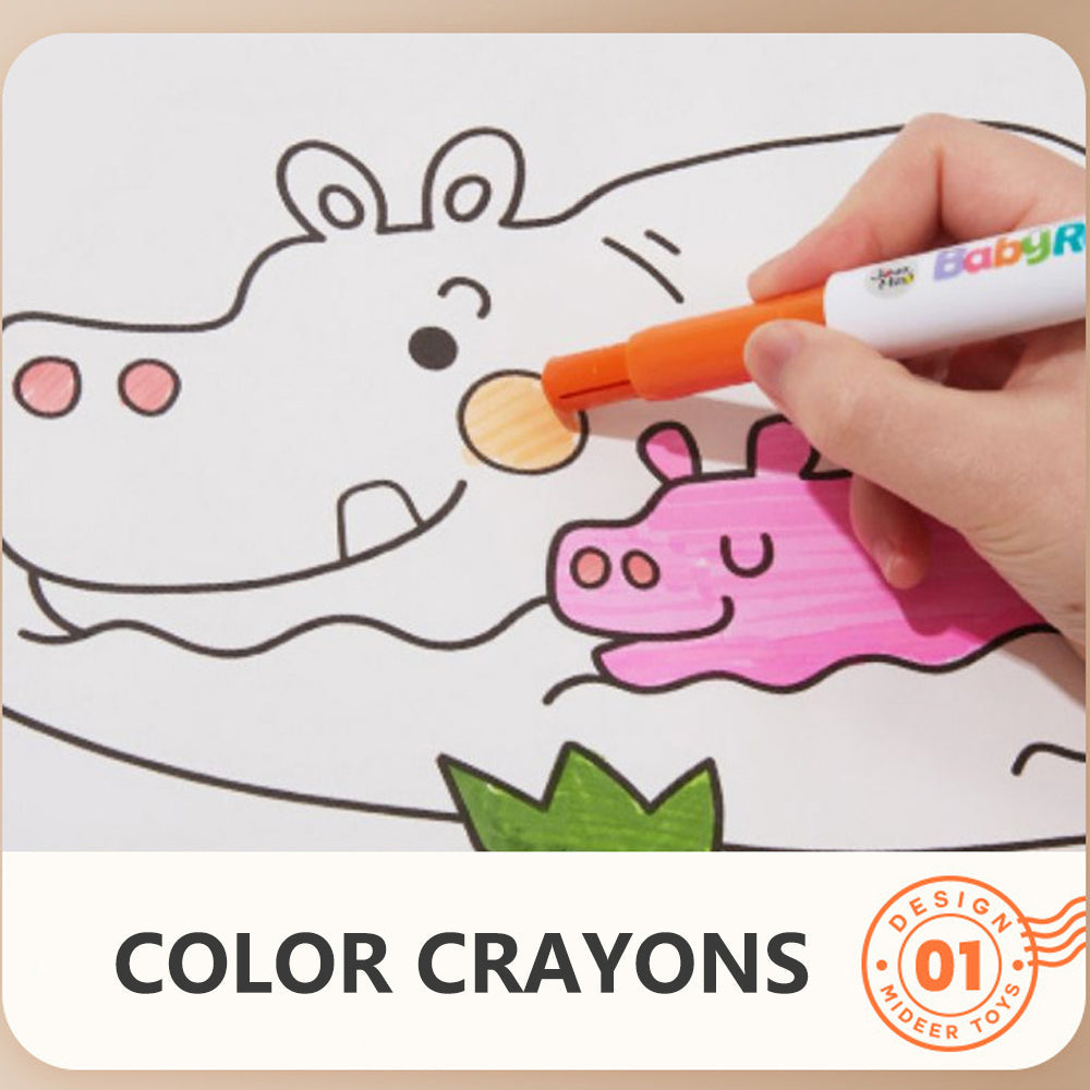 44cm*10m Kids Drawing Roll Color Filling Paper Graffiti Scroll Coloring Paper Toy(Style 01:2 themes)