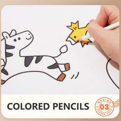 44cm*10m Kids Drawing Roll Color Filling Paper Graffiti Scroll Coloring Paper Toy(Style 01:2 themes)