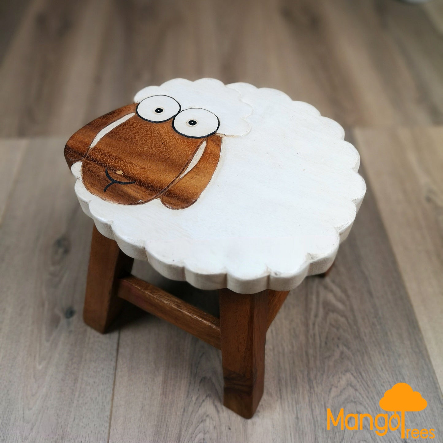 Kids Wooden Stool Long Ear Sheep